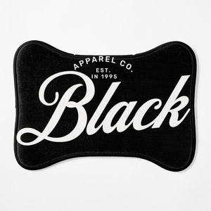 Black fishing apparel black dog mat